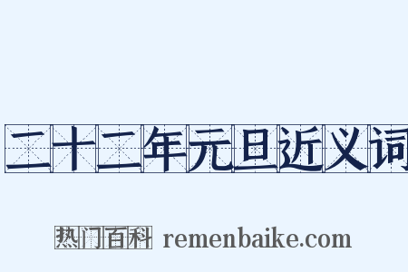 二十二年元旦近义词是什么意思的图片